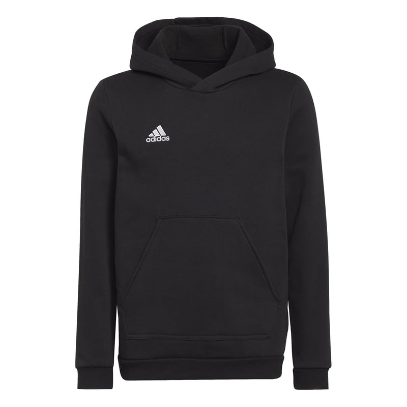 Detská mikina s kapucňou adidas Entrada 22, čierna, veľkosť 164, unisex bavlnená mikina pre chlapcov a dievčatá