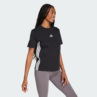 Dámske bavlnené tričko adidas Essentials 3-Stripes – čierno-biele, veľkosť L 4
