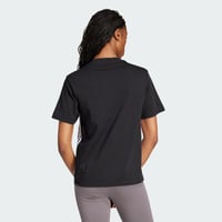 Dámske bavlnené tričko adidas Essentials 3-Stripes – čierno-biele, veľkosť L 2