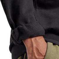 Pánska flísová mikina Adidas Essentials Feelcozy – čierna/biela – XL 5
