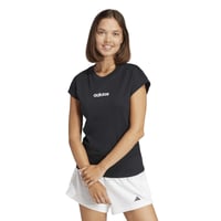 Dámske tričko adidas Essentials Linear Cotton – čierno-biele, veľkosť M 2