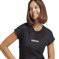 Dámske tričko adidas Essentials Linear Cotton – čierno-biele, veľkosť M 6