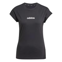 Dámske tričko adidas Essentials Linear Cotton – čierno-biele, veľkosť M 1