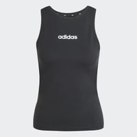 Dámske tielko adidas Essentials Linear Slim Cotton - čierne/biele, veľkosť M 3