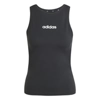 Dámske tielko adidas Essentials Linear Slim Cotton - čierne/biele, veľkosť M 1