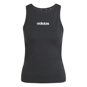 Dámske tielko adidas Essentials Linear Slim Cotton - čierne/biele, veľkosť M