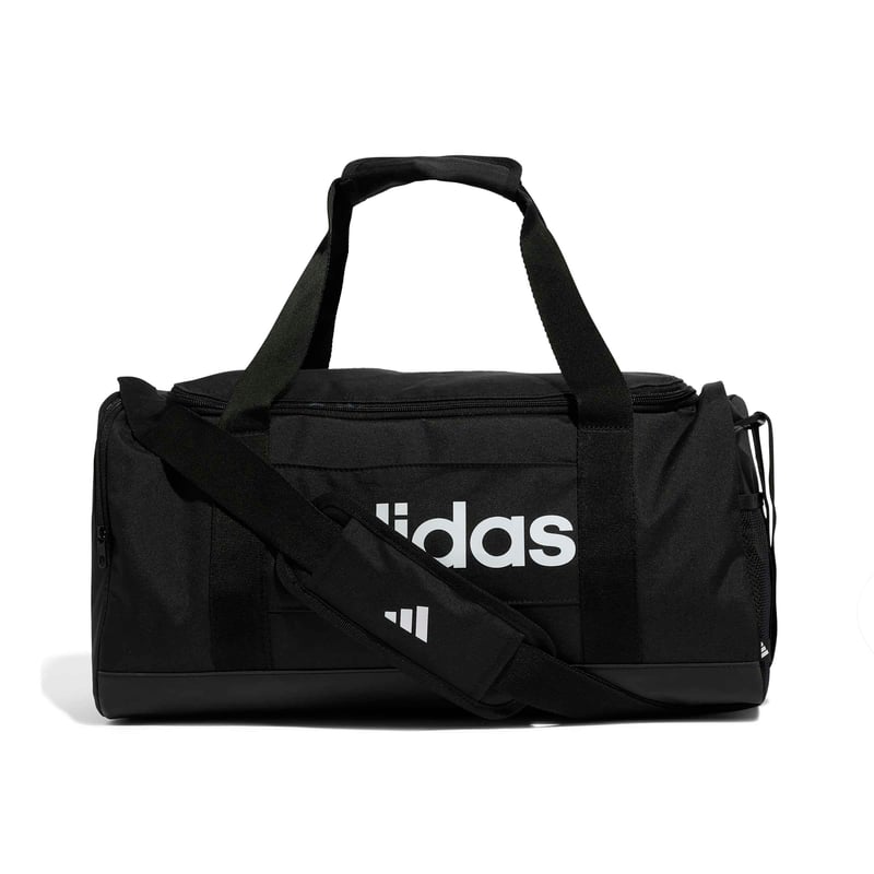 Unisex športová taška adidas Essentials Linear, čierno-biela, veľkosť S, cestovná taška na tréning
