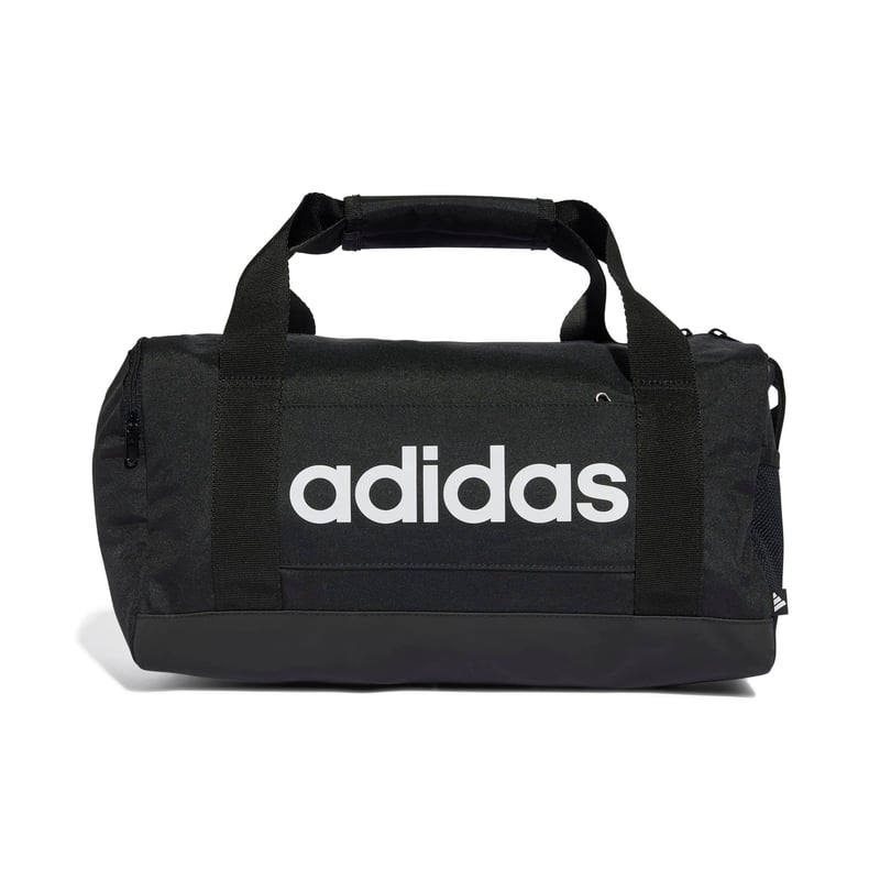 Geantă sport unisex adidas Essentials Linear – Negru/Alb, mărimea XS – Geantă de voiaj ușoară și stilată