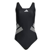Dámske plavky Adidas Logo C-Back - čierna/biela - veľkosť 34 1