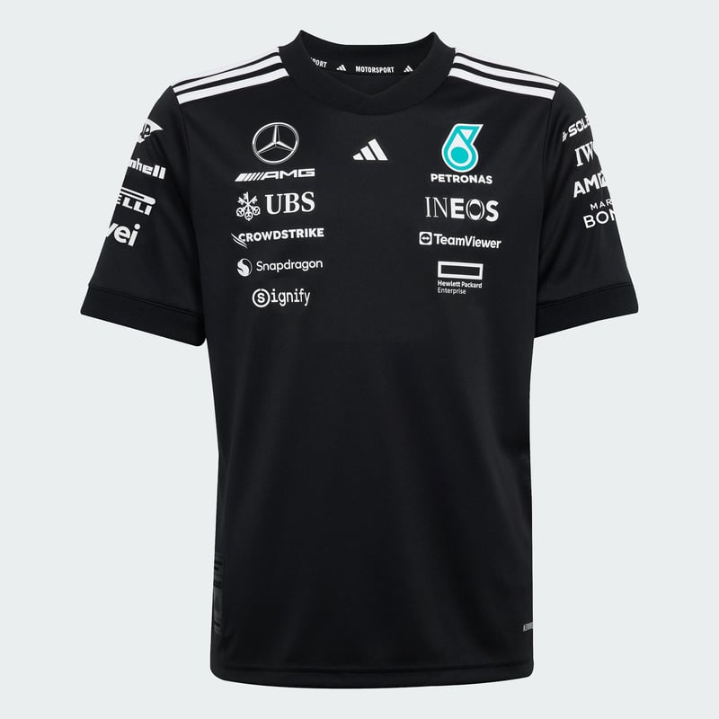 Pánske tričko adidas Mercedes AMG Petronas Formula One Team - čierno-biele, veľkosť 3XL