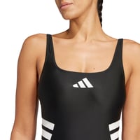 Costum de baie pentru femei adidas 3-Stripes U-Back – Negru/Alb, mărimea 38 4