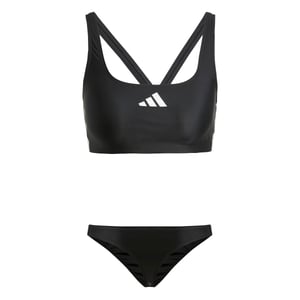 adidas ženski bikini s V-izrezom 3 Stripes – crno/bijeli, veličina 40