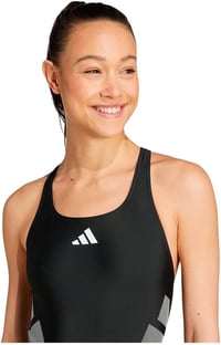 adidas Női C-Back Logós Fürdőruha - 56, Black / White 3