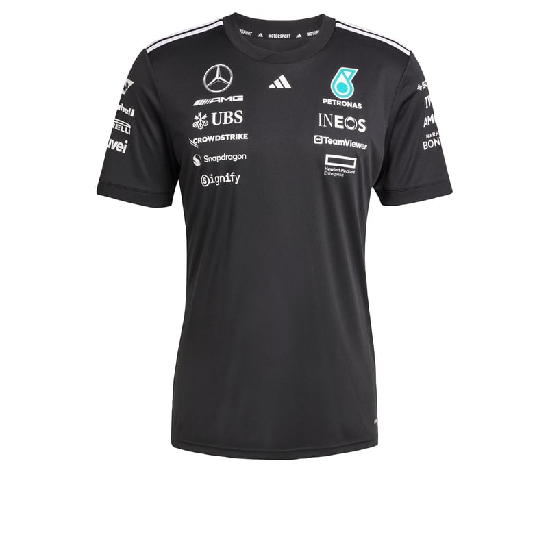 Tricou damă adidas Mercedes-AMG Petronas Formula One Team Driver - Negru/Alb, mărimea XXS