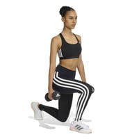 Sutien sport damă adidas Optime Essentials Workout 3-Stripes cu susținere medie - Negru/Alb, Mărimea XS 6
