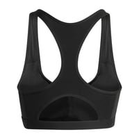 Sutien sport damă adidas Optime Essentials Workout 3-Stripes cu susținere medie - Negru/Alb, Mărimea XS 2