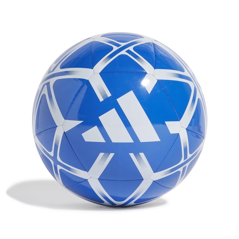 Minge de fotbal adidas Starlancer Club - Albastru/Alb, mărimea 4 - Minge de antrenament pentru agrement, unisex