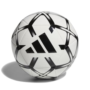 adidas Starlancer Club nogometna lopta – bijela/crna, veličina 5, uniseks lopta za rekreaciju