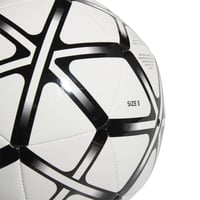 Futbalová lopta adidas Starlancer Club – biela/čierna, veľkosť 5, unisex lopta na voľný čas 4