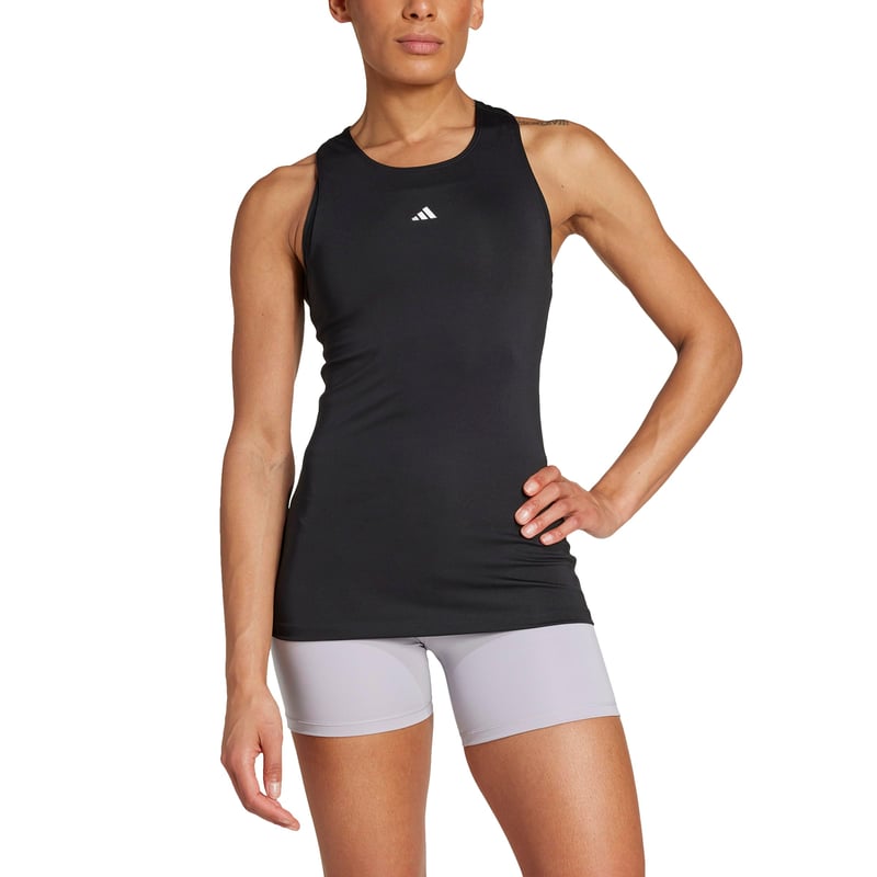 Dámske tréningové tielko adidas Techfit Racerback - čierne, veľkosť M - športový top bez rukávov