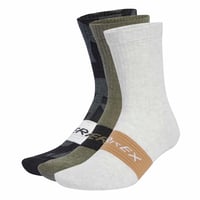 Unisex ponožky adidas Terrex Multi, 3 páry – čierna/olivová/biela – veľkosť 40-42 1