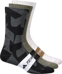 Unisex ponožky adidas Terrex Multi, 3 páry – čierna/olivová/biela – veľkosť 40-42 3
