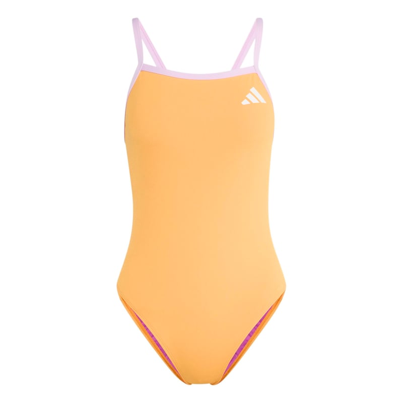 Adidas ženski jednodijelni kupaći kostim Thin Straps V-Back - veličina 42, Pure Tangerine/Bliss Lilac
