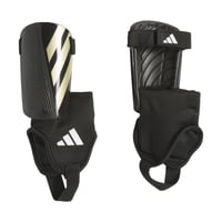 Juniorské chrániče holení adidas TIRO - čierna/zlatá metalická/biela, veľkosť M, futbalové chrániče holení pre deti 1