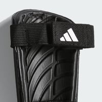 Juniorské chrániče holení adidas TIRO - čierna/zlatá metalická/biela, veľkosť M, futbalové chrániče holení pre deti 2