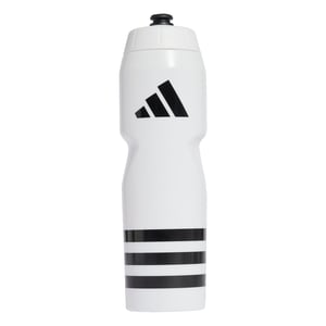 Bidon unisex adidas Tiro 750 ml, alb-negru, sticlă sport pentru antrenament – lateral zgâriat, partea din spate murdară (recondiționat) (stare: vezi a 2-a imagine)