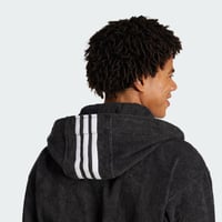 Unisex župan s kapucňou adidas – čierny, veľkosť M 2