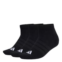 Unisex polstrované ponožky adidas Essentials Low Cut, 3 páry, čierne/biele, veľkosť 40-42 5
