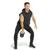 Pantaloni sport bărbătești tricotat adidas Workout Essentials All-Set 3-Stripes - Negru/Verde închis/Alb/Roșu - Mărimea M 6