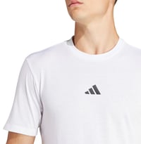 Pánske tričko adidas Workout Logo Tee – biele/čierne, veľkosť M 4
