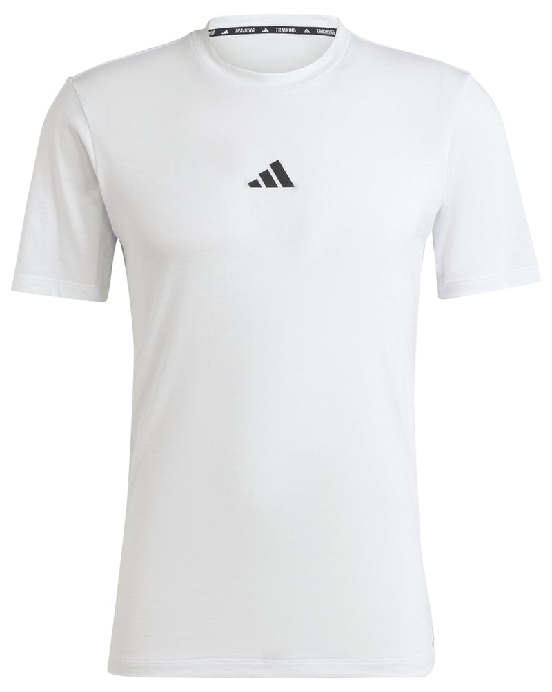 Pánske tričko adidas Workout Logo Tee – biele/čierne, veľkosť M