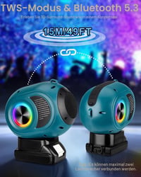 Bluetooth reproduktor Adisipsoarin pre akumulátor Makita 18V LXT, HD zvuk, párovanie TWS, Bluetooth 5.3, modrý, 6,6-palcový, na stavbu, do domácnosti 5