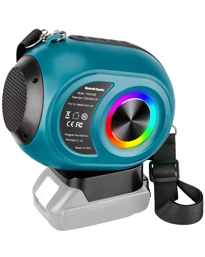 Bluetooth reproduktor Adisipsoarin pre akumulátor Makita 18V LXT, HD zvuk, párovanie TWS, Bluetooth 5.3, modrý, 6,6-palcový, na stavbu, do domácnosti
