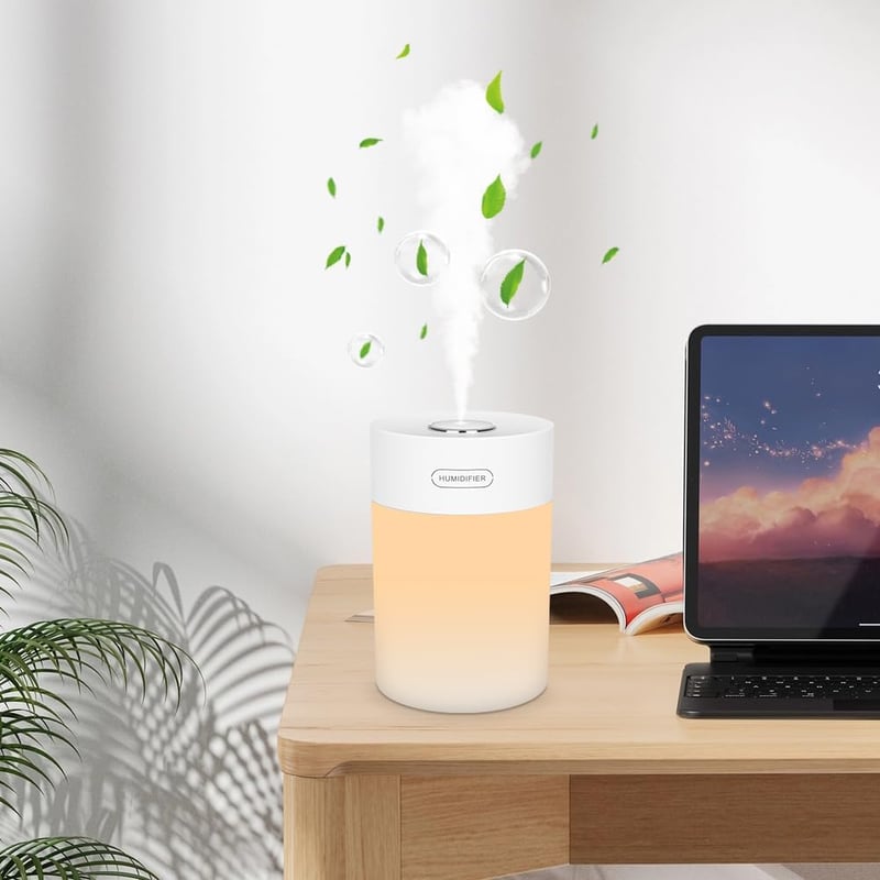 Adiwo 600ML hűtő párásító, csendes 30dB, éjszakai fény, 18 órás üzemidő, otthonhoz