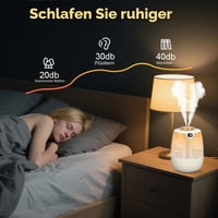 Mini zvlhčovač vzduchu Adiwo 1,8 l s UV sterilizáciou, nočným svetlom, ukazovateľom vlhkosti, USB, tichý, biely, do detskej izby a spálne 6