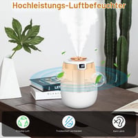 Mini zvlhčovač vzduchu Adiwo 1,8 l s UV sterilizáciou, nočným svetlom, ukazovateľom vlhkosti, USB, tichý, biely, do detskej izby a spálne 4