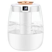 Mini zvlhčovač vzduchu Adiwo 1,8 l s UV sterilizáciou, nočným svetlom, ukazovateľom vlhkosti, USB, tichý, biely, do detskej izby a spálne 1