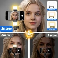 Trepied Selfie Stick Adiwo 170 cm, Suport Telefon Extensibil 3 în 1 cu 2 Lumini de Umplere, Telecomandă Bluetooth, Compatibil Android și iOS, Negru 3