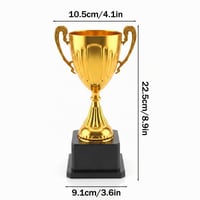 Mini Trofeu de Aur ADLABLD pentru Copii, Cupă Mini cu Bază Pătrată din ABS, pentru Zile de Naștere, Competiții Sportive și Evenimente Școlare, Premii Cadou 2