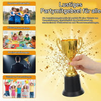 ADLABLD Mini trofej pre deti, zlatý pohár s okrúhlym podstavcom z ABS, na narodeniny, športové súťaže a školské podujatia, darčekové ceny 3
