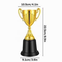 ADLABLD Mini trofej pre deti, zlatý pohár s okrúhlym podstavcom z ABS, na narodeniny, športové súťaže a školské podujatia, darčekové ceny 2