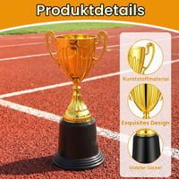 ADLABLD Mini trofej pre deti, zlatý pohár s okrúhlym podstavcom z ABS, na narodeniny, športové súťaže a školské podujatia, darčekové ceny 4