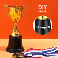 ADLABLD Mini trofej pre deti, zlatý pohár s okrúhlym podstavcom z ABS, na narodeniny, športové súťaže a školské podujatia, darčekové ceny 5
