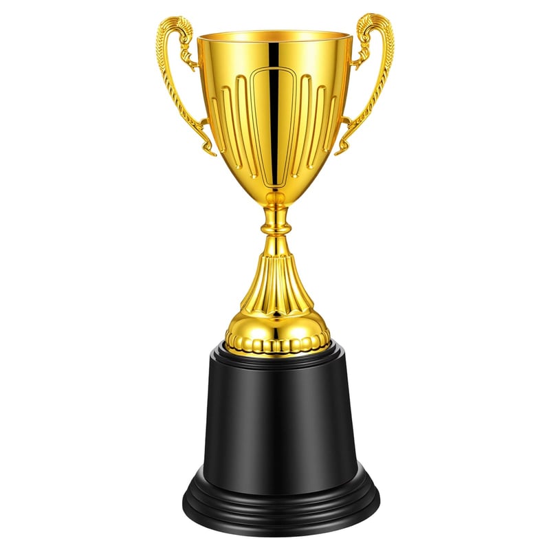 ADLABLD Mini trofej pre deti, zlatý pohár s okrúhlym podstavcom z ABS, na narodeniny, športové súťaže a školské podujatia, darčekové ceny