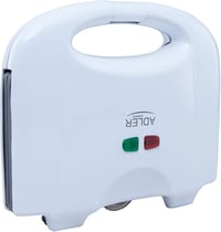 ADLER 700W Gofrisütő 2 Négyzet Alakú Gofrihoz Kompakt Fekete-Ezüst 2