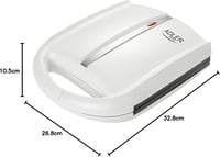 Adler AD 3039 1400W Fehér Kenyérpirító Mogyoróhéj Mintával 7